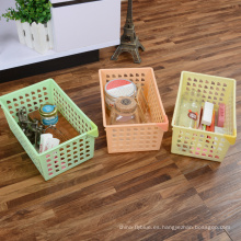 ventajas tangibles cesta rectangular de plástico para el almacenamiento de artículos para el hogar